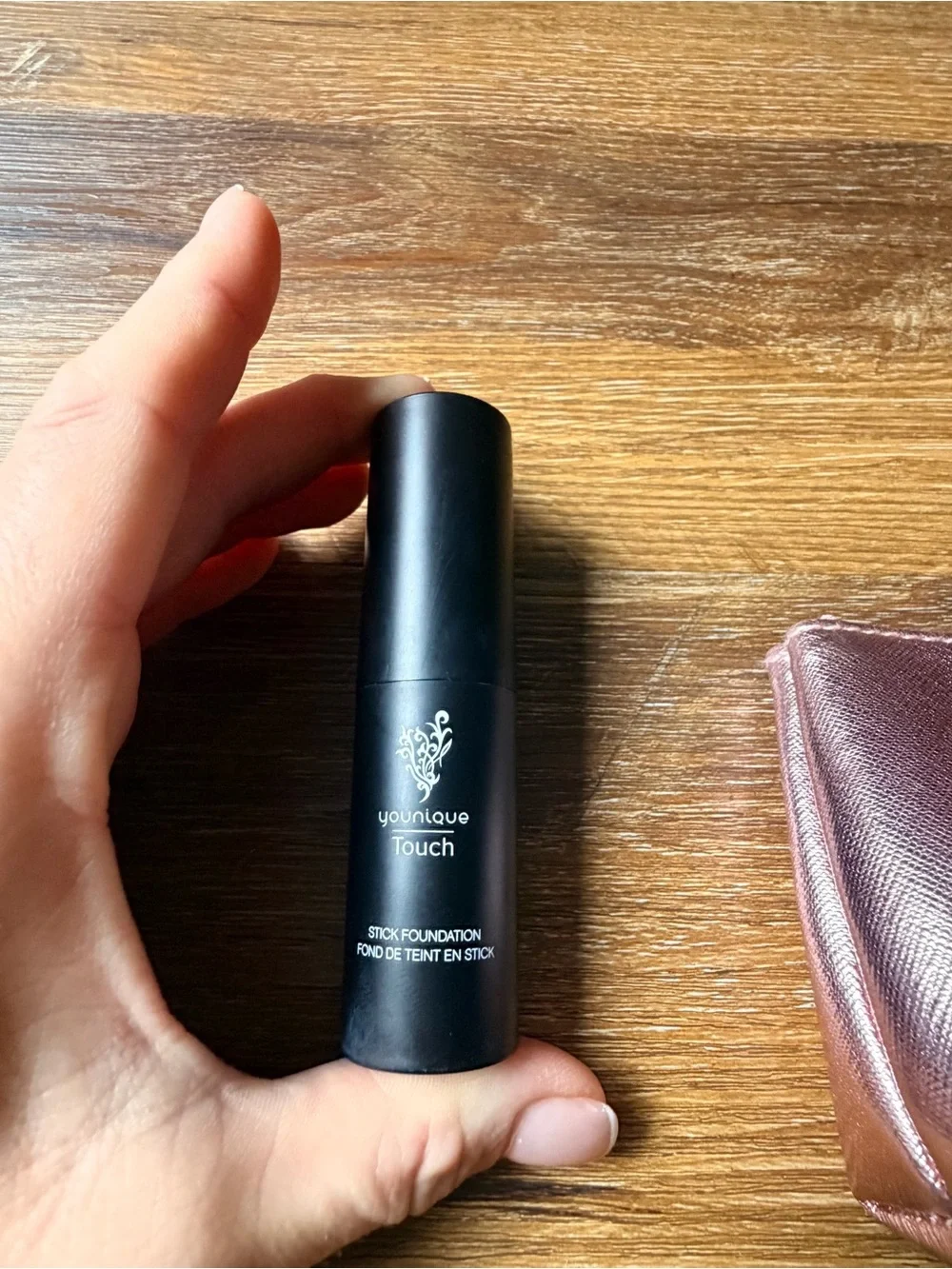 Younique Touch Stick Foundation Chenille + Makeup Bag